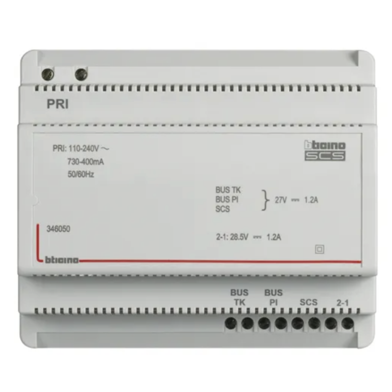 Alimentatore 6 DIN per sistema audio e video a 2 fili Alimentatore 6 DIN per sistema audio e video a 2 fili 346050
